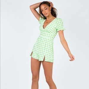 PRINCESS POLLY RHIANNON PLAYSUIT GREEN